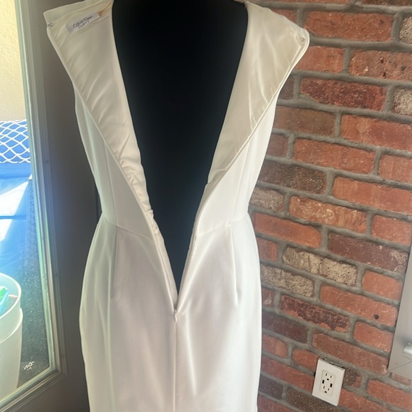 White Calvin Klein Minimalist Dress 4 - Picture 5 of 10